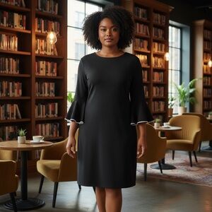 MAHEE Elegant Black Flared Sleeve dress size xlarge